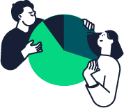 Two people working together with energy data